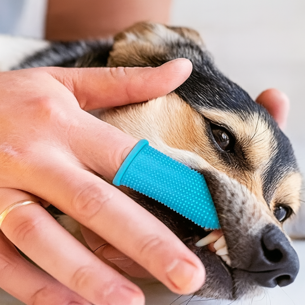 Brosse à dents en silicone pour chiens et chats – Hygiène dentaire et gencives saines
