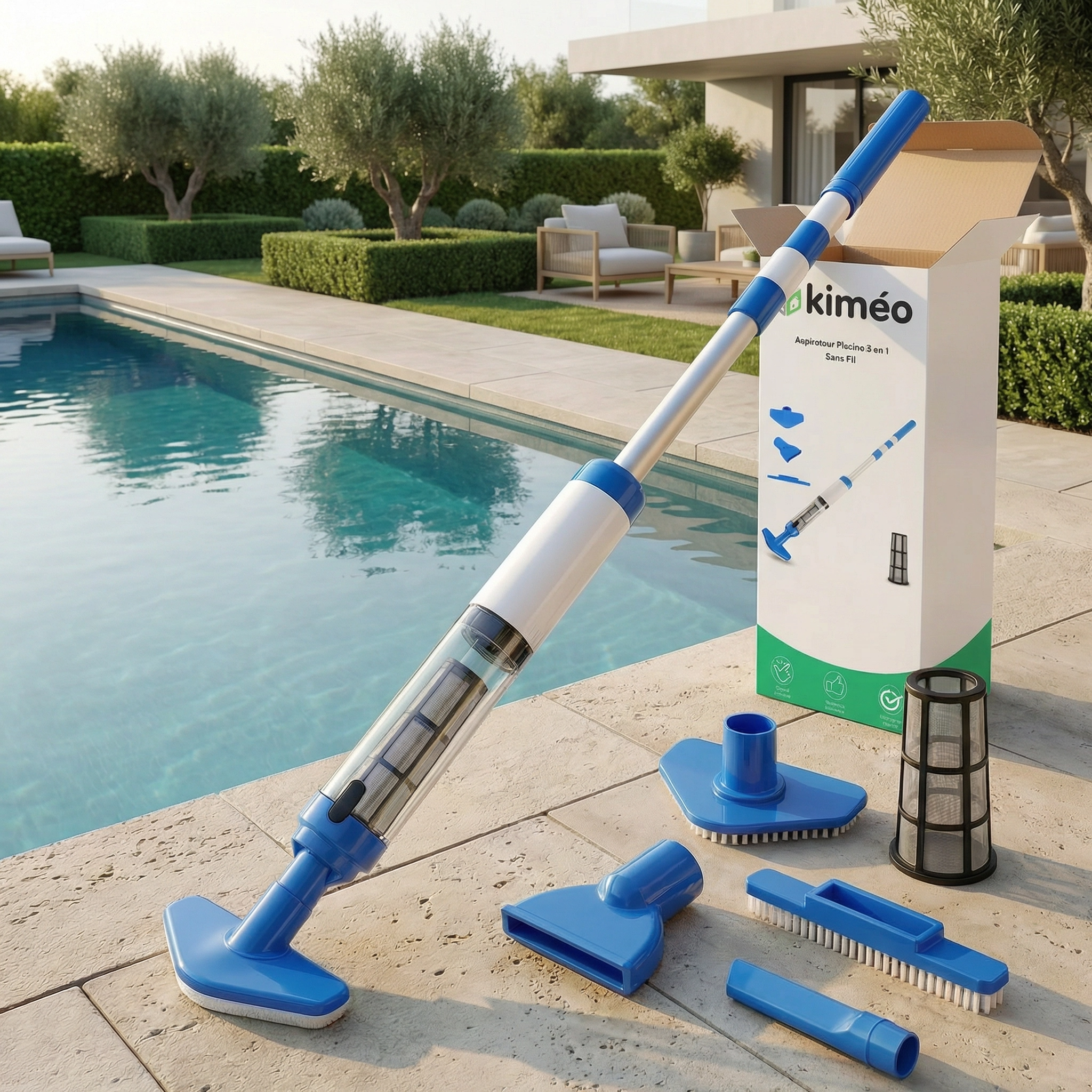 AquaClean | Aspirateur Piscine 3 en 1 Sans Fil | Nettoyage Facile et Rapide