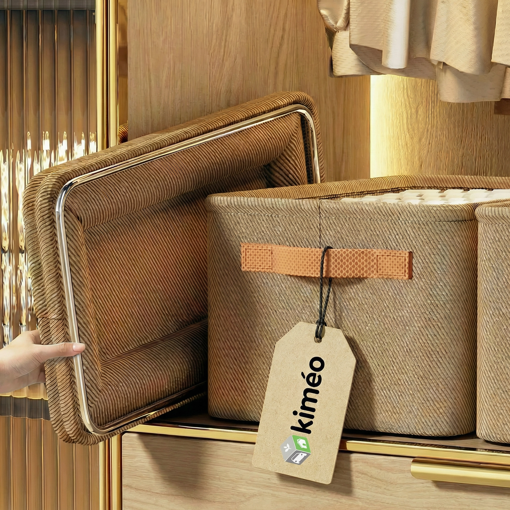 Boîte de rangement de vêtements Pliable | Panier de rangement solide et durable pour placard & dressing