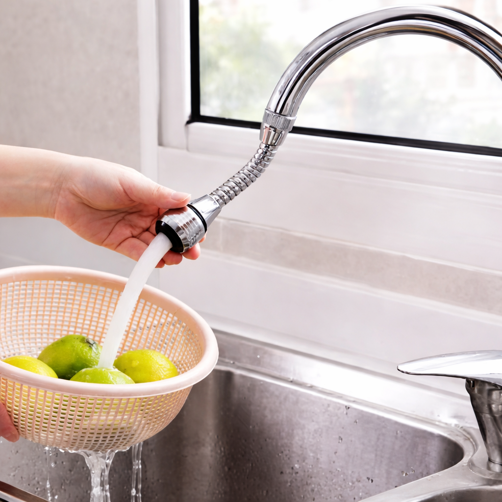 Douchette Evier Cuisine Robinet Flexible | Arroseur de Robinet de Cuisine en Acier Inoxydable Orientable Haute Pression