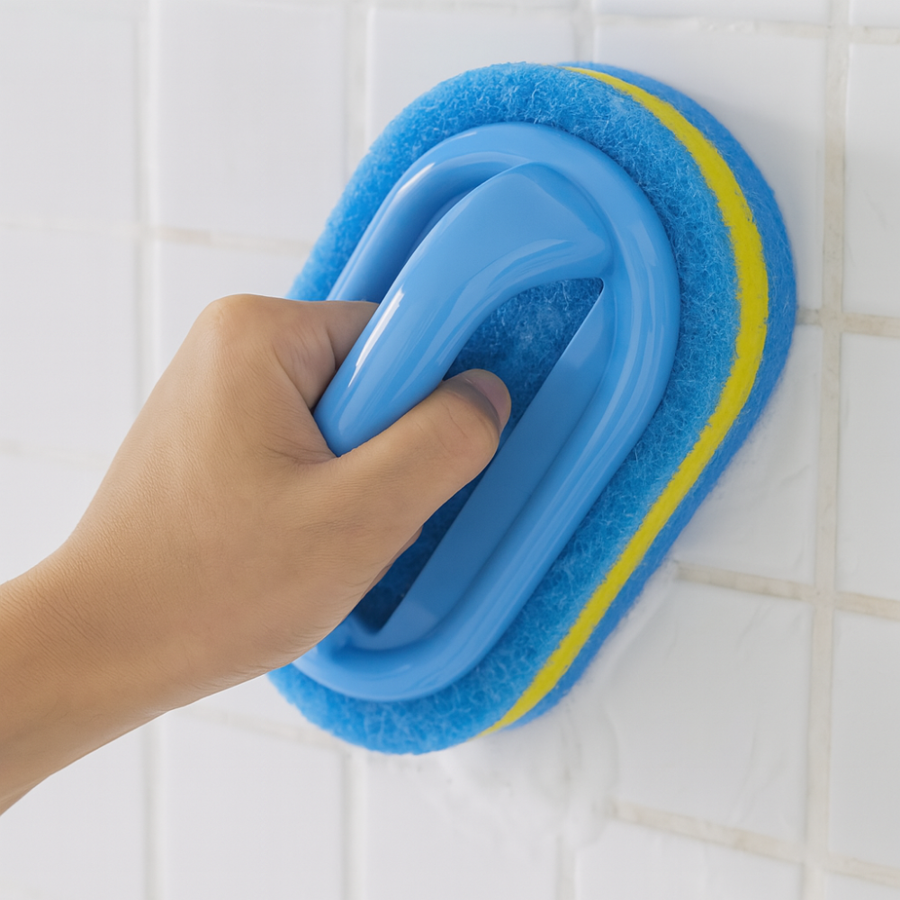 TotalClean – Éponge récurante anti-calcaire pour salle de bain et cuisine