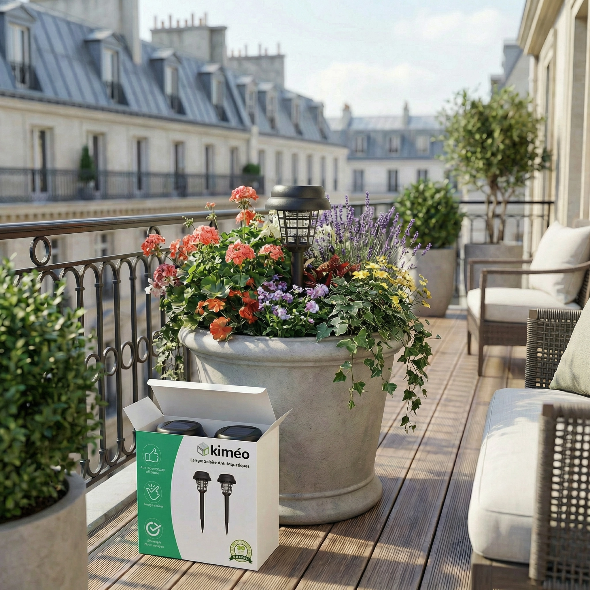 Lampe Solaire Anti-Moustiques Extérieure | Protection Efficace Jardin & Terrasse