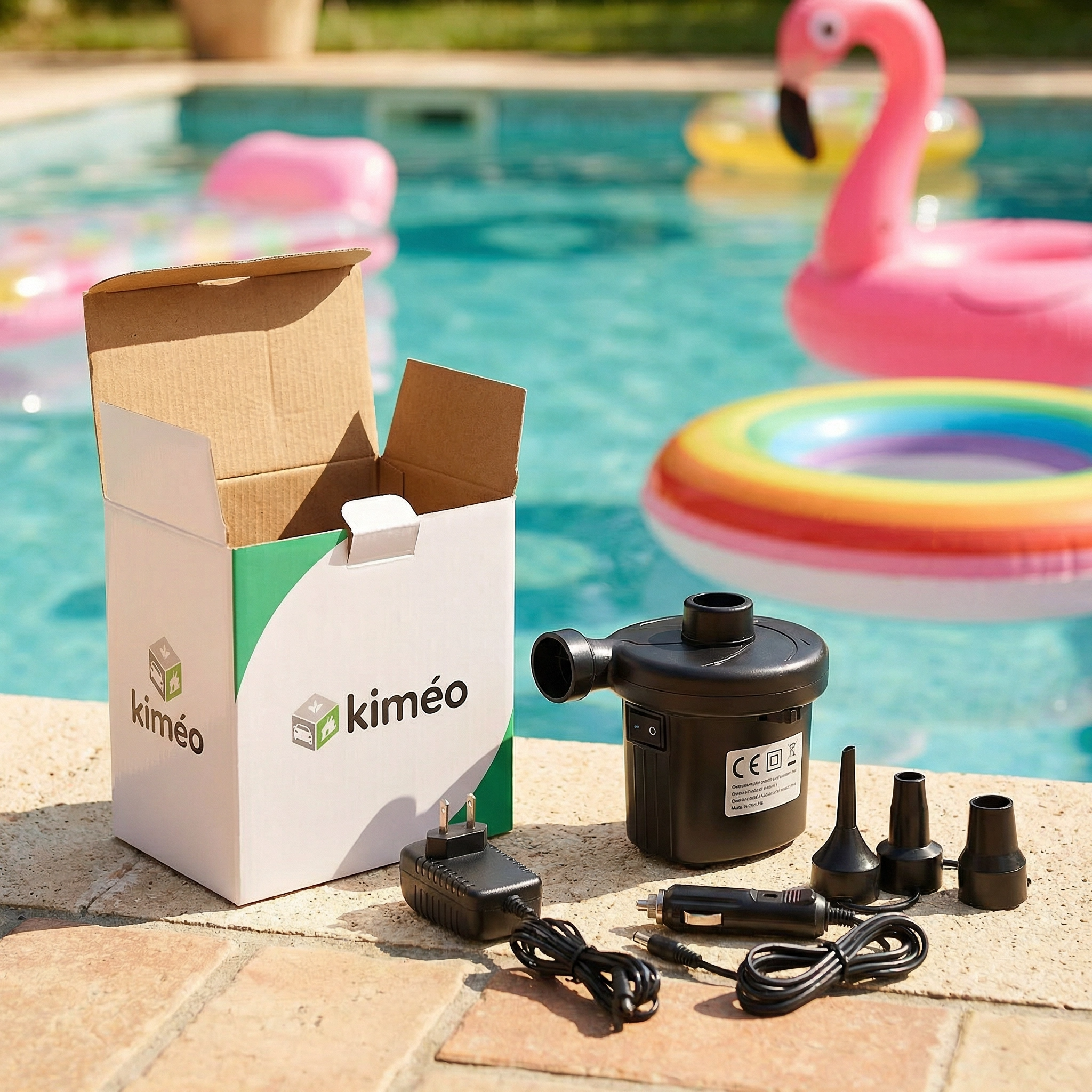 Pompe à Air Électrique Portable pour Matelas, Piscines et Gonflables – Gonflage Rapide & Compacte