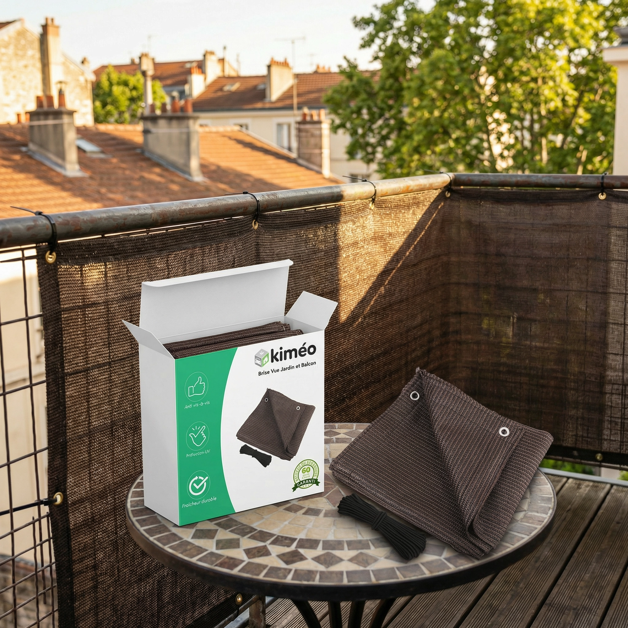 Brise Vue Jardin et Balcon | Voile d’Ombrage Rectangulaire | Protection UV, Fraîcheur & Intimité Extérieure