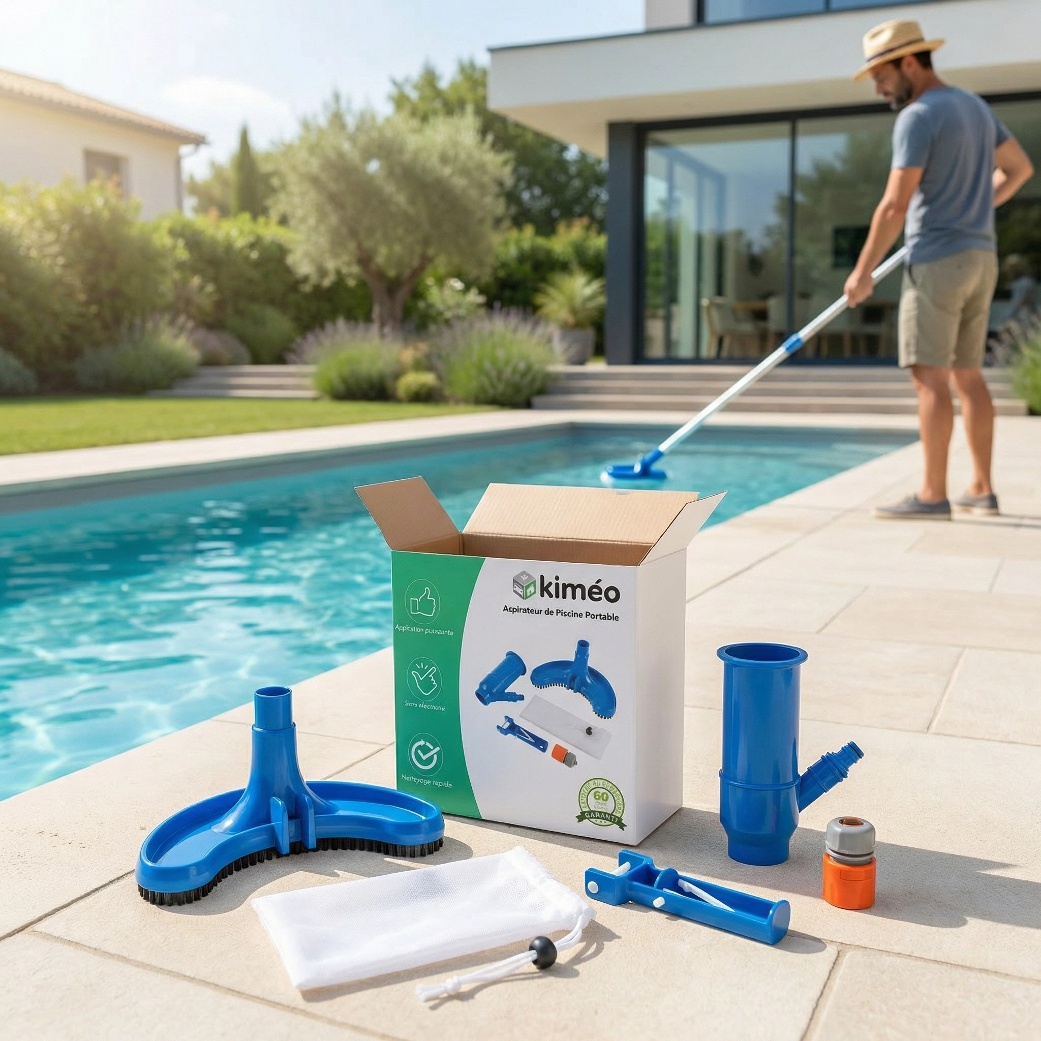 Aspirateur de Piscine Portable | Outil de nettoyage portable pour piscine efficace fond et parois