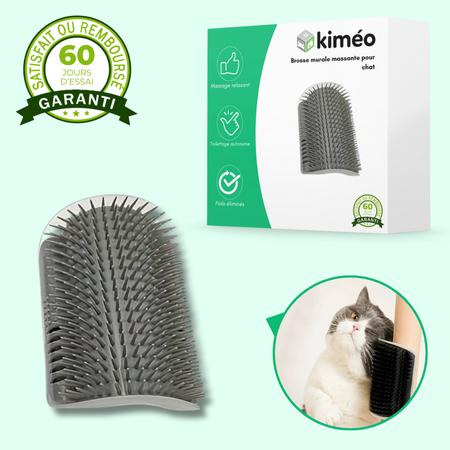 Brosse murale massante pour chat – Auto-toilettage et élimination des poils