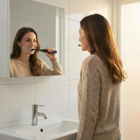 Brosse à Dents Électrique Rechargeable USB | Nettoyage Optimal | 6 Modes Soniques Étanche IPX7