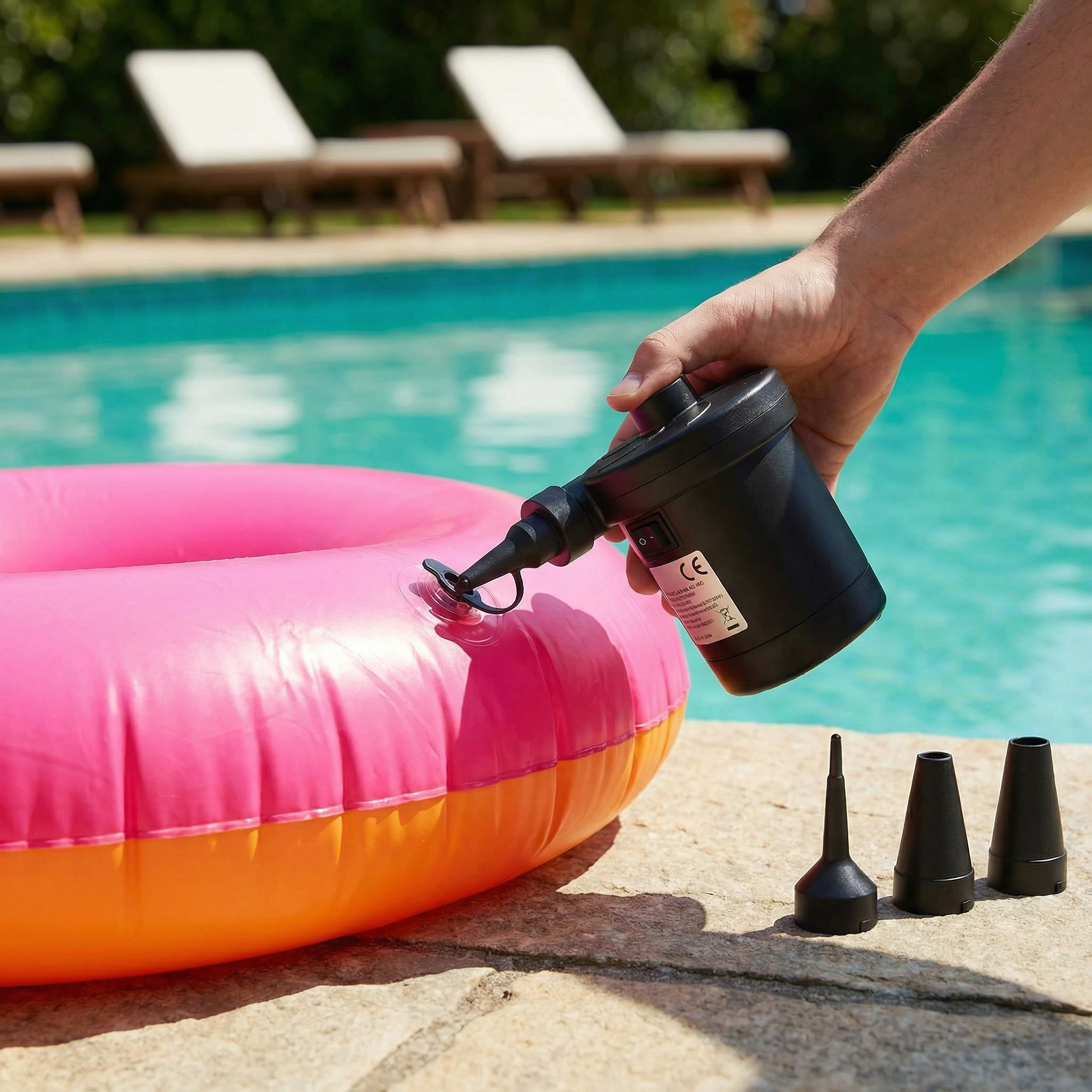 Pompe à Air Électrique Portable pour Matelas, Piscines et Gonflables – Gonflage Rapide & Compacte