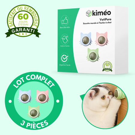Sucette murale VetiPure à l’herbe à chat – Jouet relaxant et stimulant