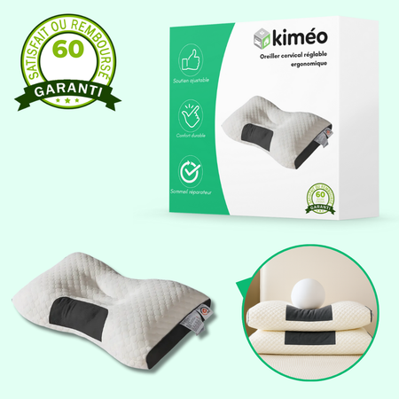 Sleep'Zen | Oreiller cervical réglable ergonomique | Confort & Soulagement du cou