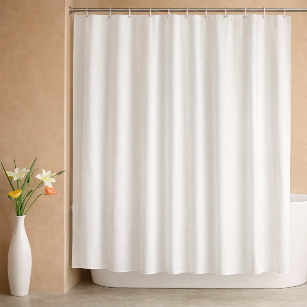 Rideau de Douche en Tissu Résistant à l’Eau et à la Moisissure – 180x200 cm Lavable
