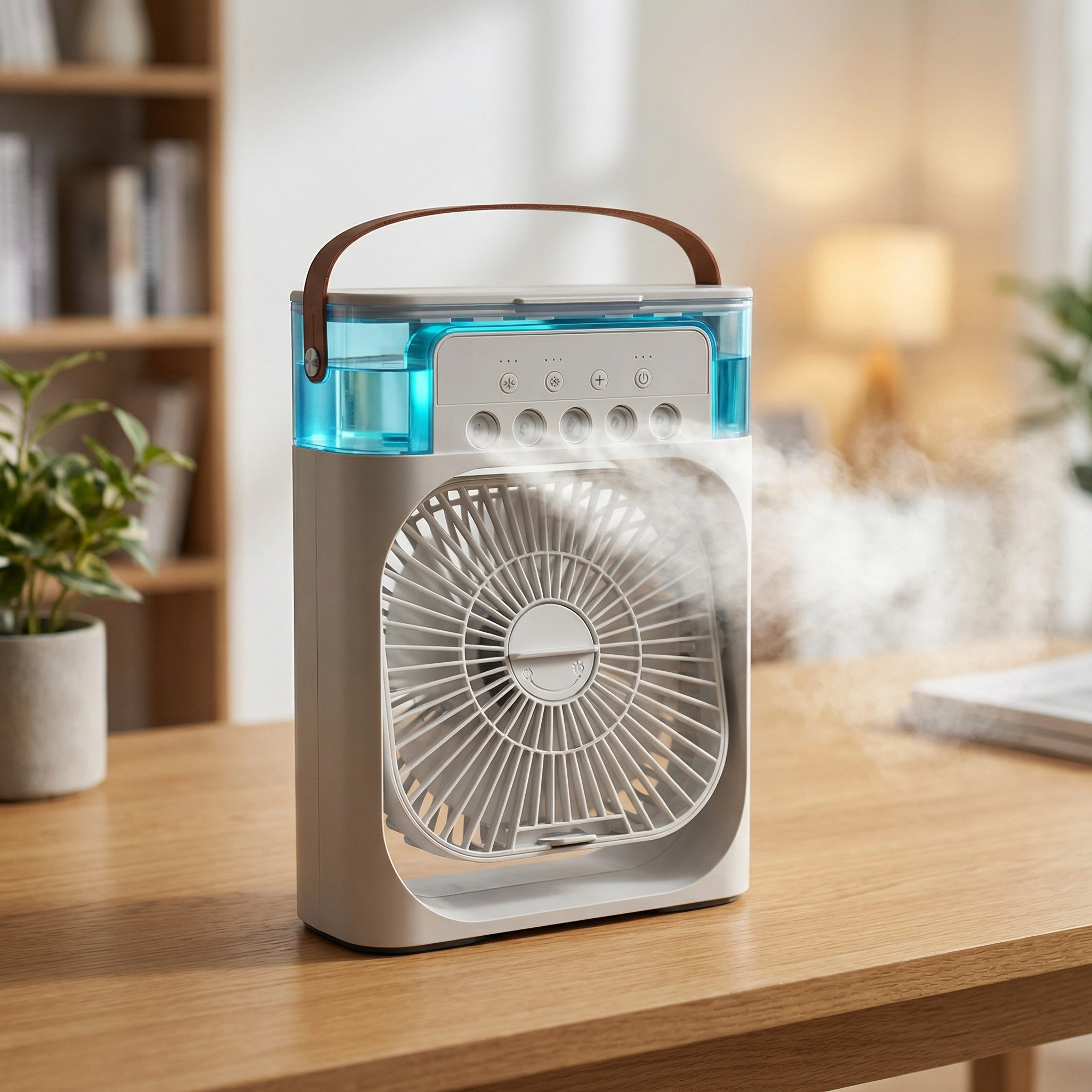 AirFlow Rafraîchisseur d’Air Portable | Mini Climatiseur Silencieux USB | Ventilateur Humidificateur 3 en 1 Compact