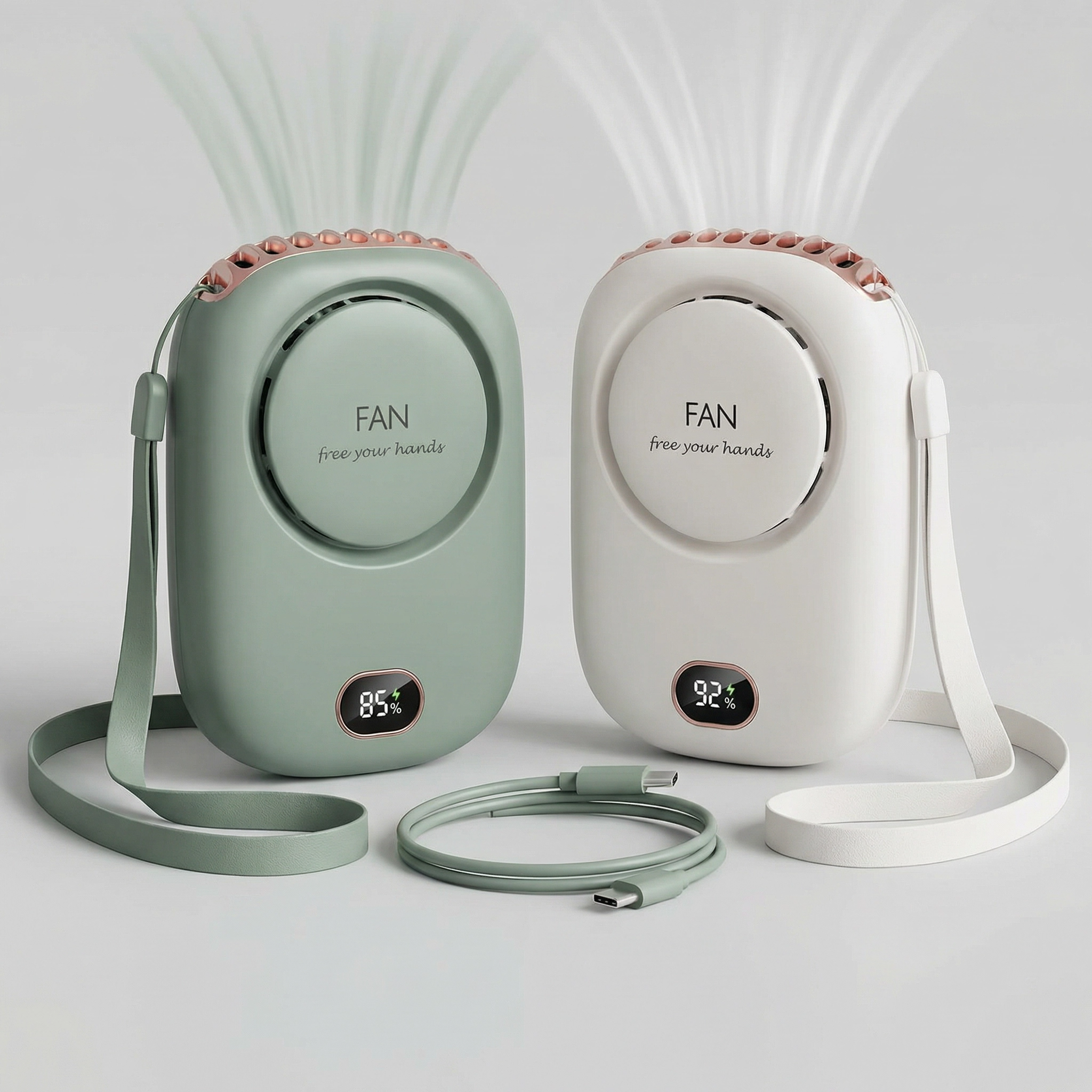 Mini Ventilateur de Cou Portable Rechargeable USB | Silencieux, Léger et Mains Libres pour Été et Voyage