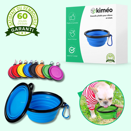 Gamelle pliable en silicone pour chien et chat – Voyage, camping et promenade