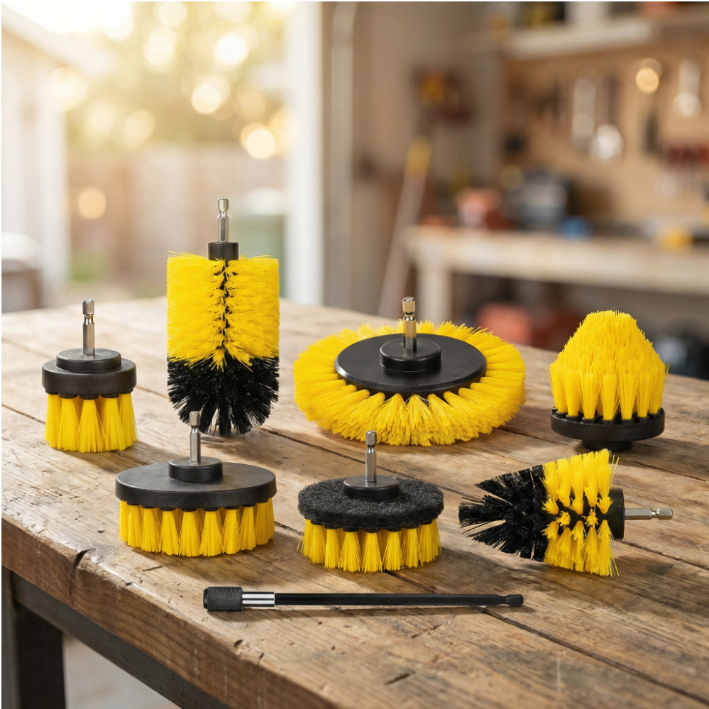 Kit Têtes Nettoyantes pour Perceuse | Brosse Perceuse Multifonctionnelle | Brosses de Nettoyage Électrique Rotatives | Kit Nettoyage Salle de Bain, Sols et Voiture