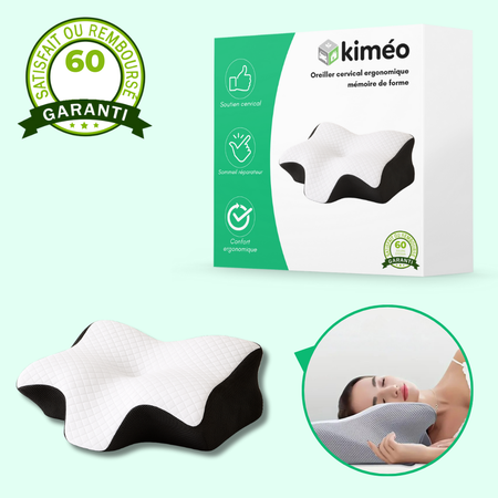 Night'Zen Evo | Oreiller cervical ergonomique mémoire de forme | Soutien cou et dos
