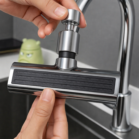 Extension Robinet 360° 4-en-1 Cuisine | Douchette Rotative Haute Pression Multifonction
