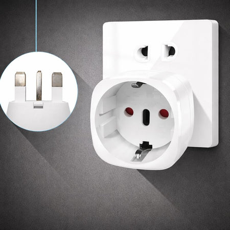 Adaptateur pour prises anglaises Type G – France vers UK – Lot de 2 | 1+1 Offert