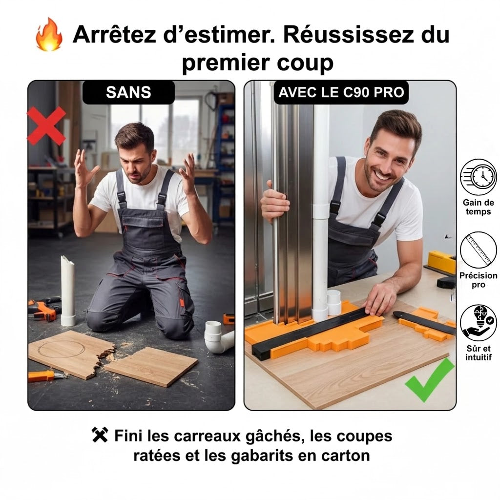 C90 Pro - Jauge de contour 25cm avec verrouillage
