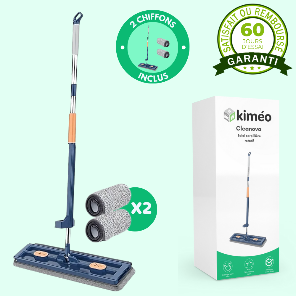 Clean360 | Balai serpillière rotatif avec technologie essorage intégré