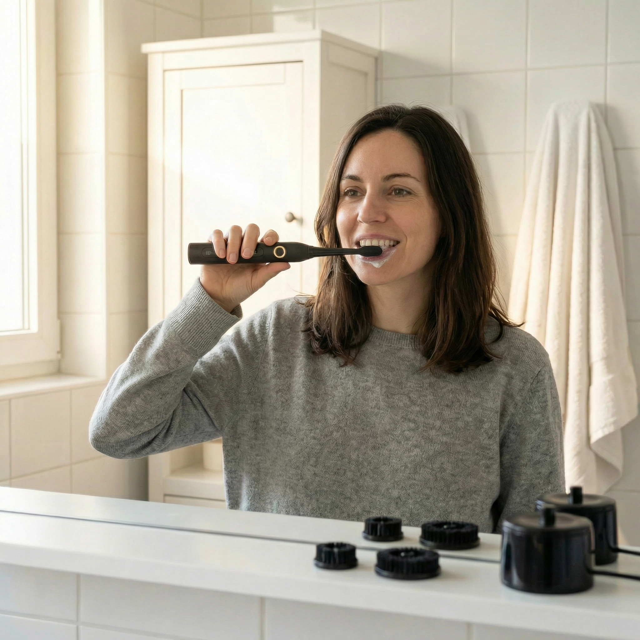 KimiKit | Kit Hygiène Dentaire Complet Électrique | Brosse à Dents Électrique & Jet Dentaire Rechargeable IPX7