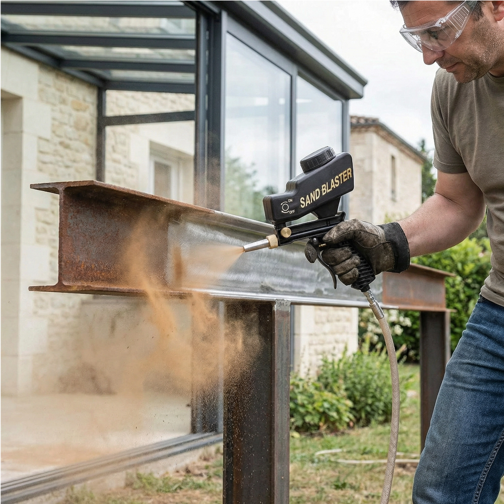 Pistolet de Sablage Pneumatique Portable – Décapage Efficace Rouille & Peinture – Haute Précision