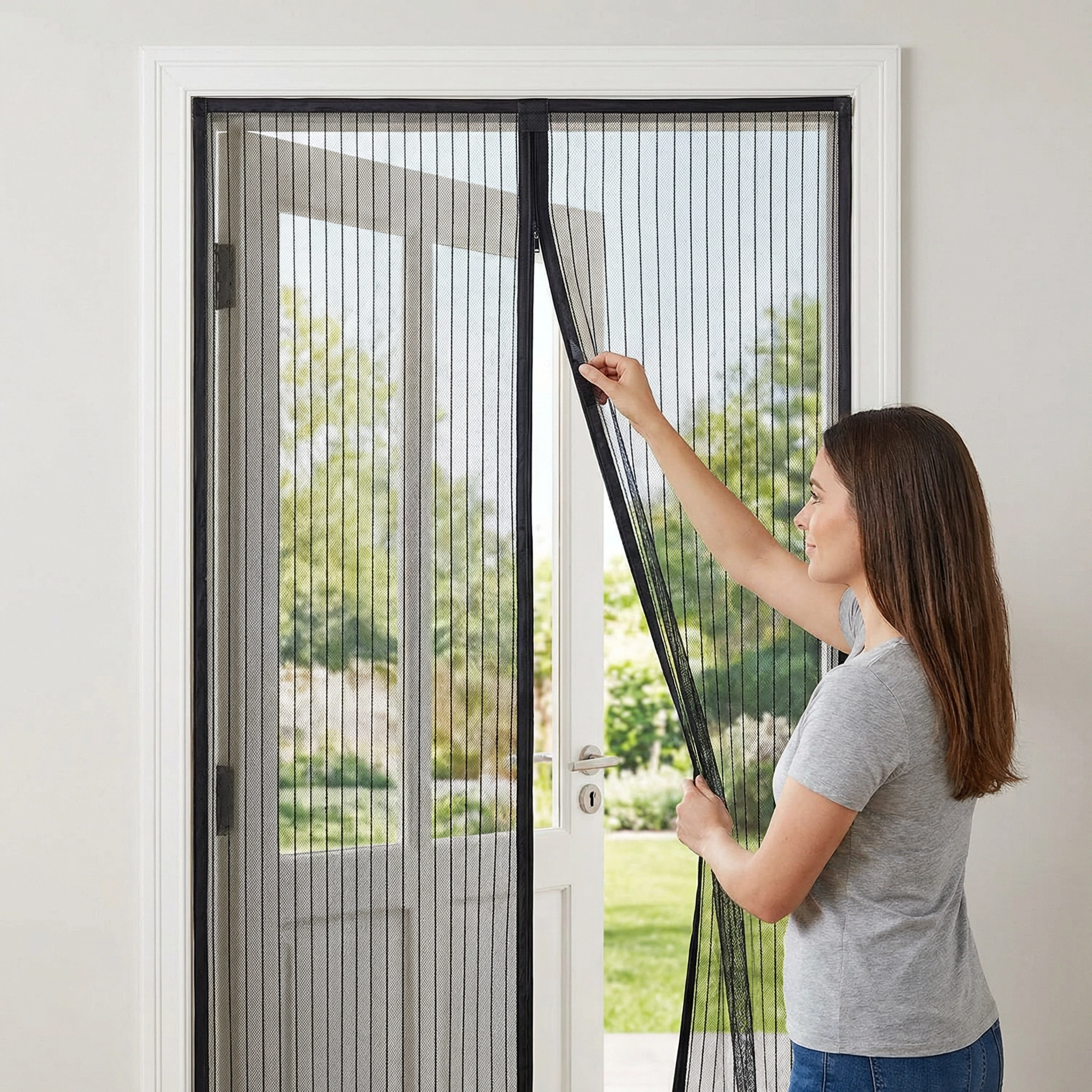 Moustiquaire Magnétique en Maille Résistante | Protection Anti-Insectes Facile | Fermeture automatique