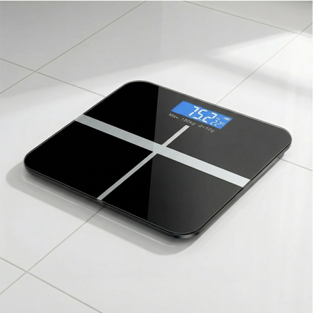 Pèse-Personne Électronique Connecté LCD Haute Définition – Balance Numérique Haute Précision 180KG Grand Format