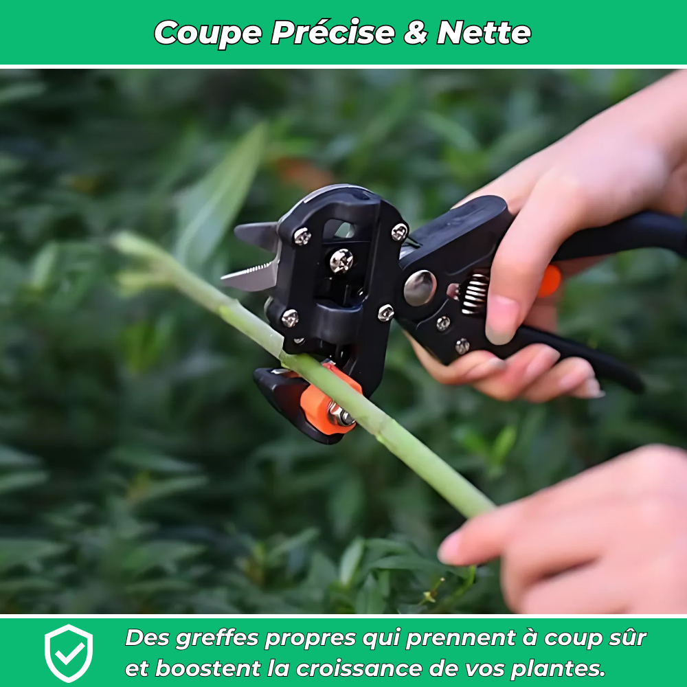 Kit d'Outils de Greffage 3 en 1 – Sécateur, Lames et Ruban pour Greffage Précis et Efficace