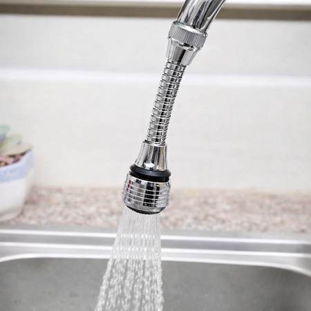 Douchette Evier Cuisine Robinet Flexible | Arroseur de Robinet de Cuisine en Acier Inoxydable Orientable Haute Pression