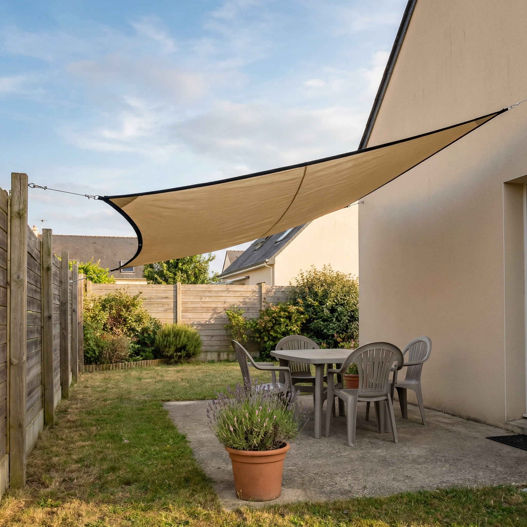 Voile d'Ombrage Premium | Protection Solaire Jardin Anti-UV Résistant Terrasse Extérieur