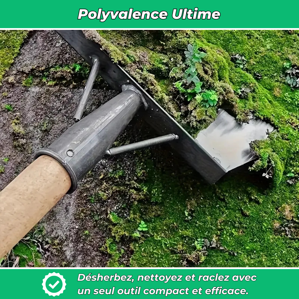 Raclette en Acier Inoxydable – Désherbage Facile et Nettoyage Extérieur Efficace
