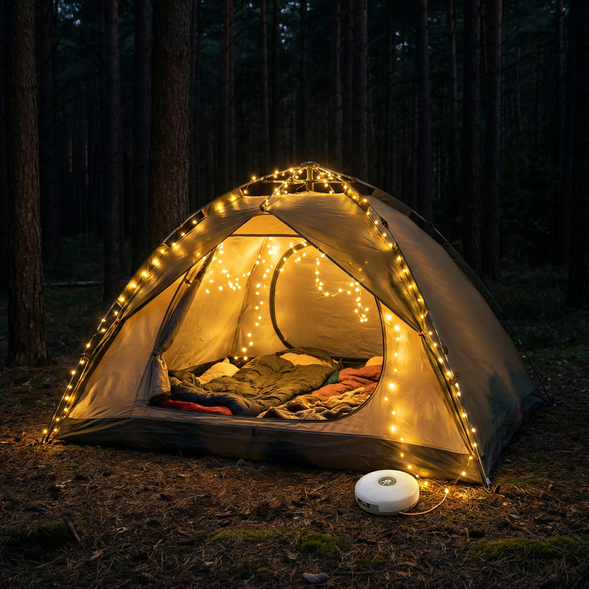 Guirlande Lumineuse LED 10m Rechargeable Étanche | Éclairage Ambiance Camping, Jardin, Terrasse & Tente 4-en-1
