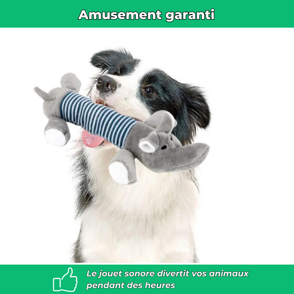 Jouet en peluche sonore pour chien – Résistant et stimulant