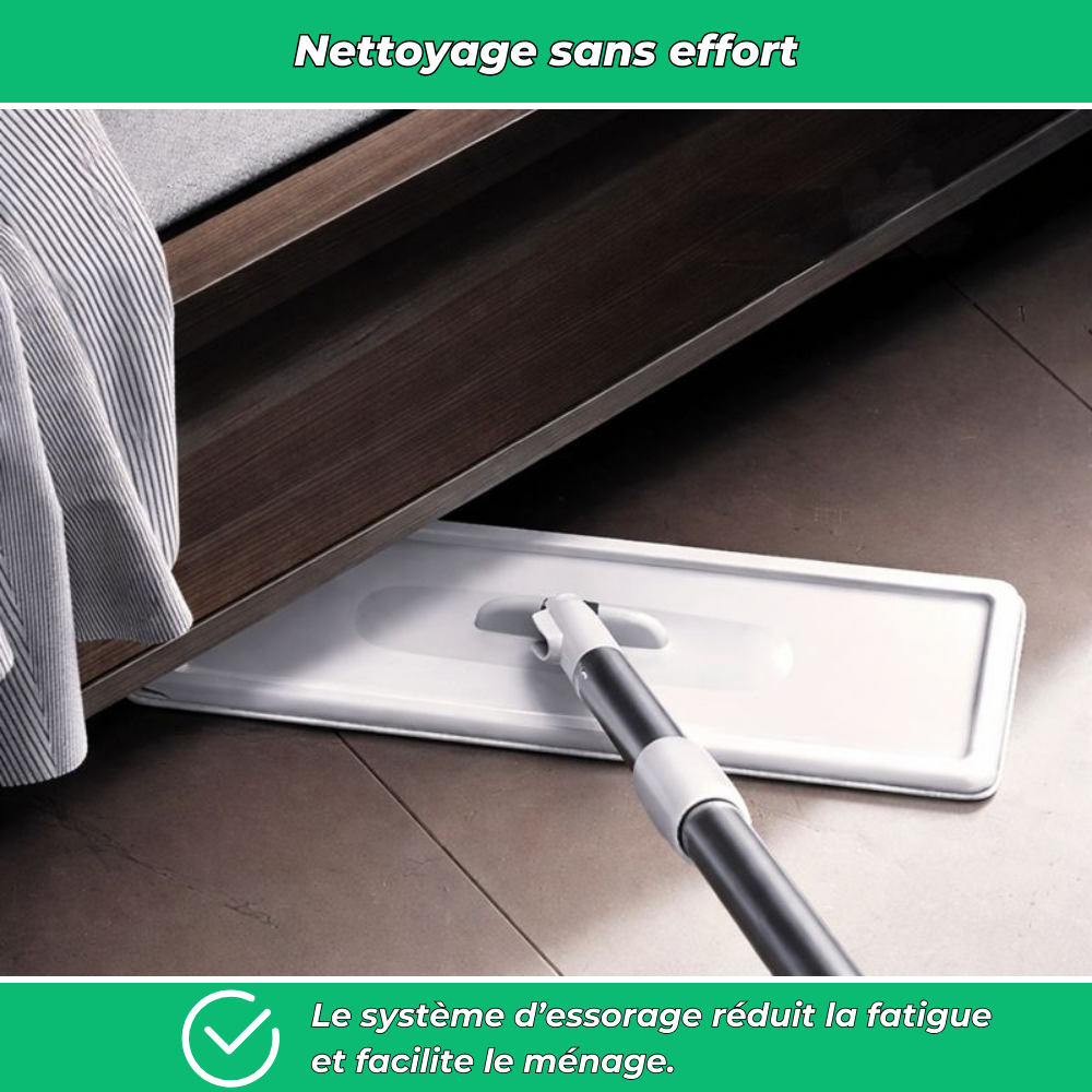 Cleanéo | Balai Serpillière Rotatif avec seau essoreur 360°