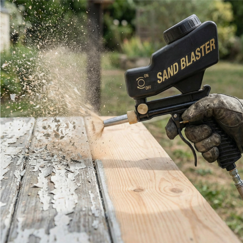 Pistolet de Sablage Pneumatique Portable – Décapage Efficace Rouille & Peinture – Haute Précision