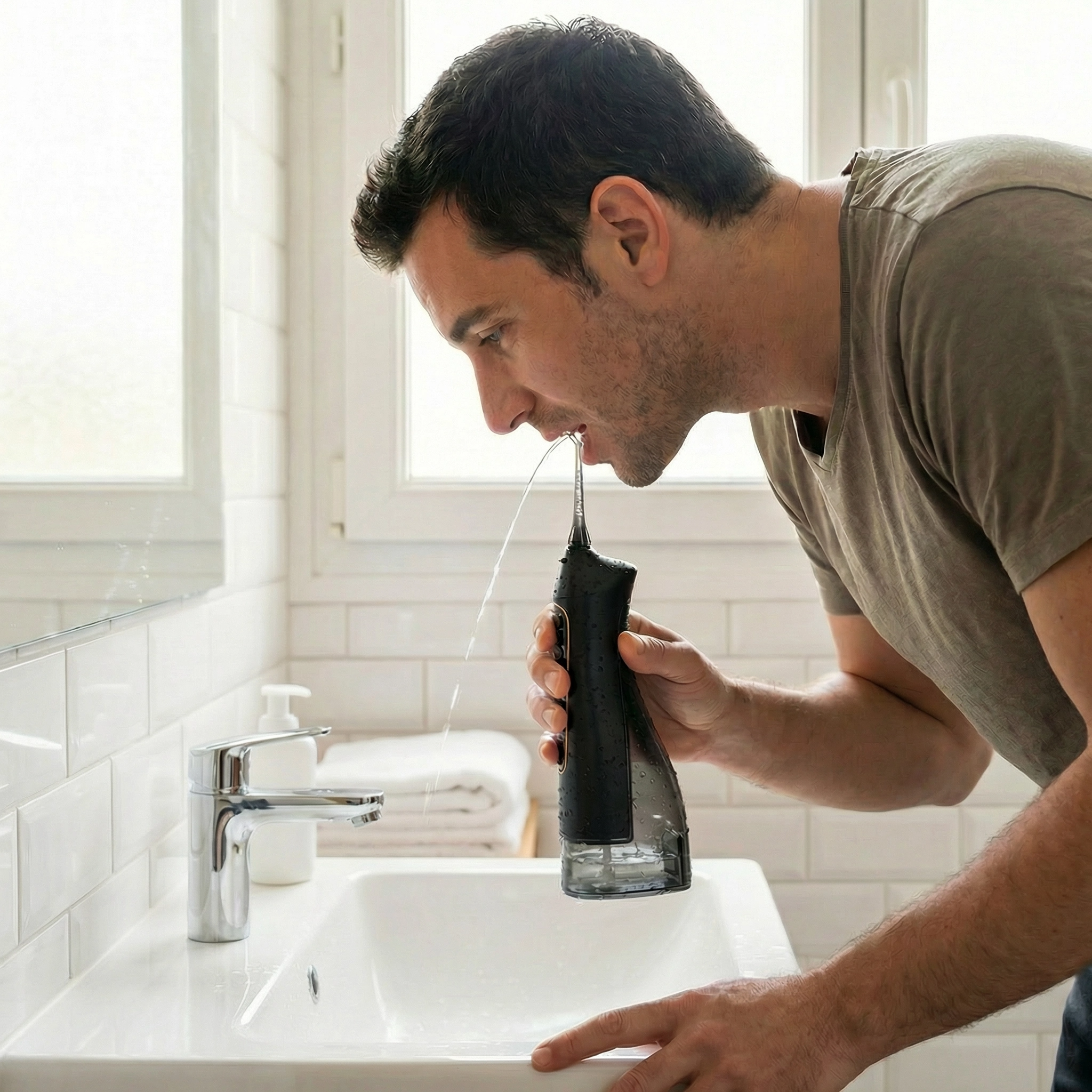 KimiKit | Kit Hygiène Dentaire Complet Électrique | Brosse à Dents Électrique & Jet Dentaire Rechargeable IPX7