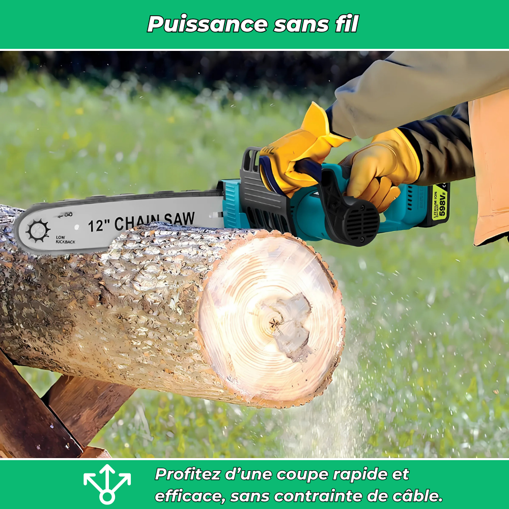 V60 PRO – Tronçonneuse électrique sans fil puissante et compacte