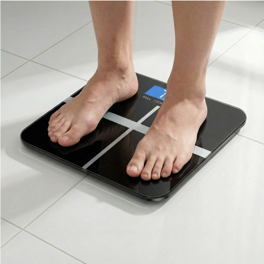 Pèse-Personne Électronique Connecté LCD Haute Définition – Balance Numérique Haute Précision 180KG Grand Format