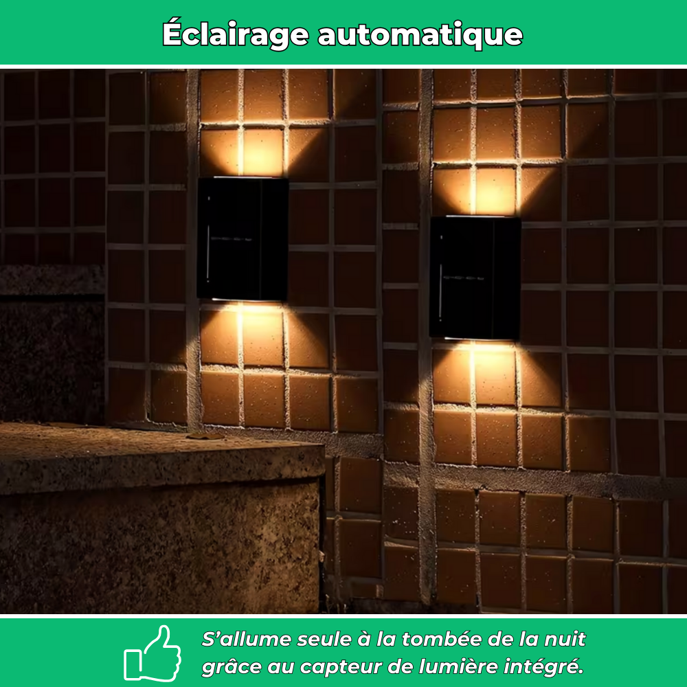 SolarPro LED-Lampes Solaires LED Extérieures Sans Fil Murales