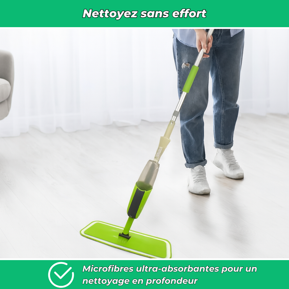 CleanMax | Balai serpillière vaporisateur microfibre