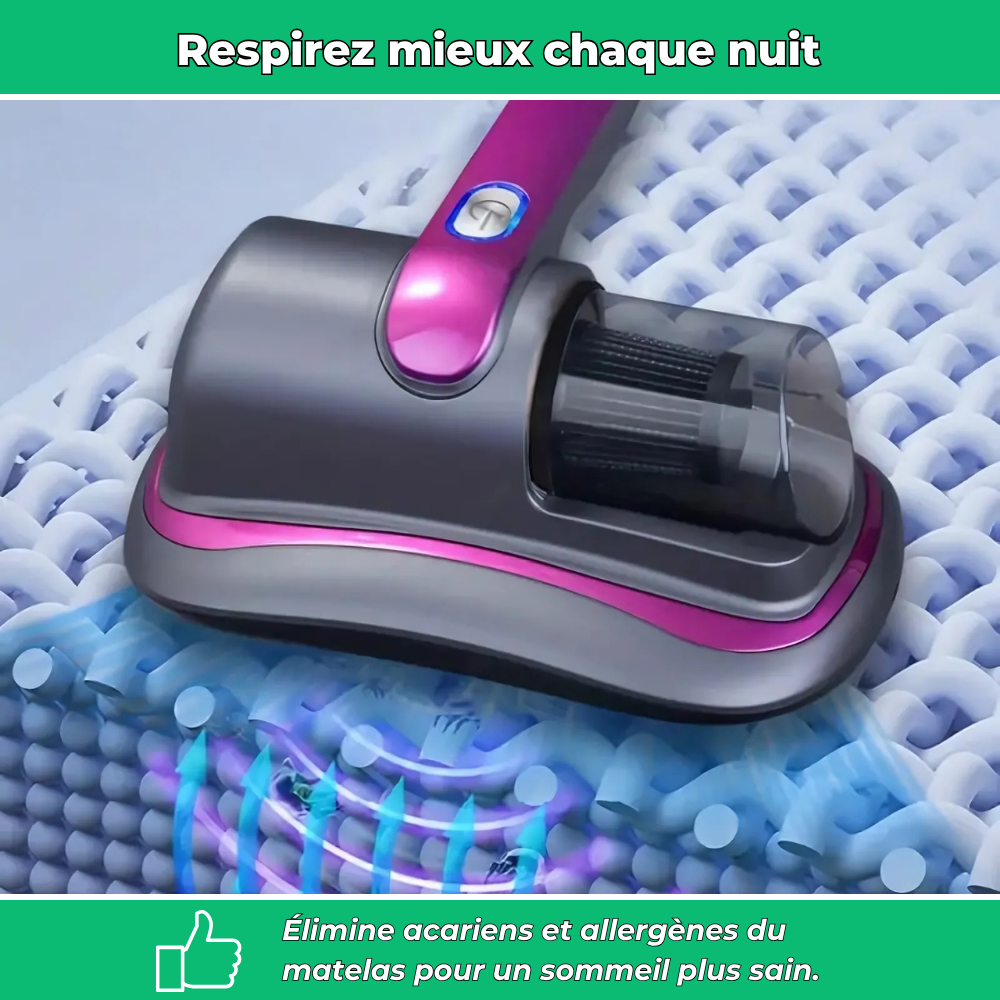 V20 PRO | Aspirateur anti-acariens avec chauffage UV 65℃ | Élimine 99% des Allergènes