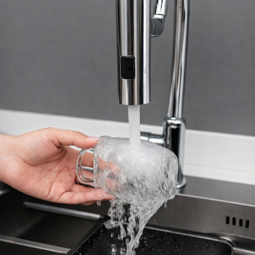 Extension Robinet 360° 4-en-1 Cuisine | Douchette Rotative Haute Pression Multifonction