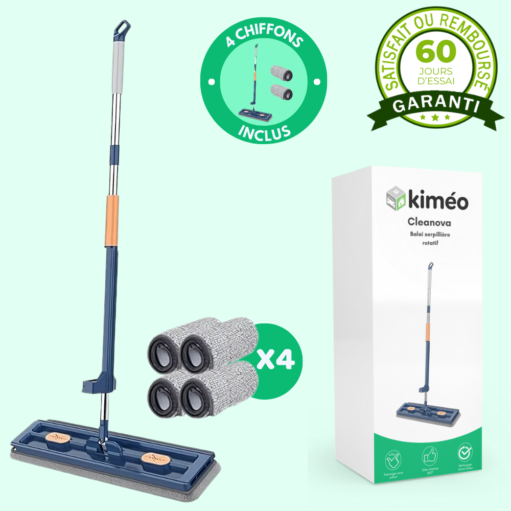 Clean360 | Balai serpillière rotatif avec technologie essorage intégré