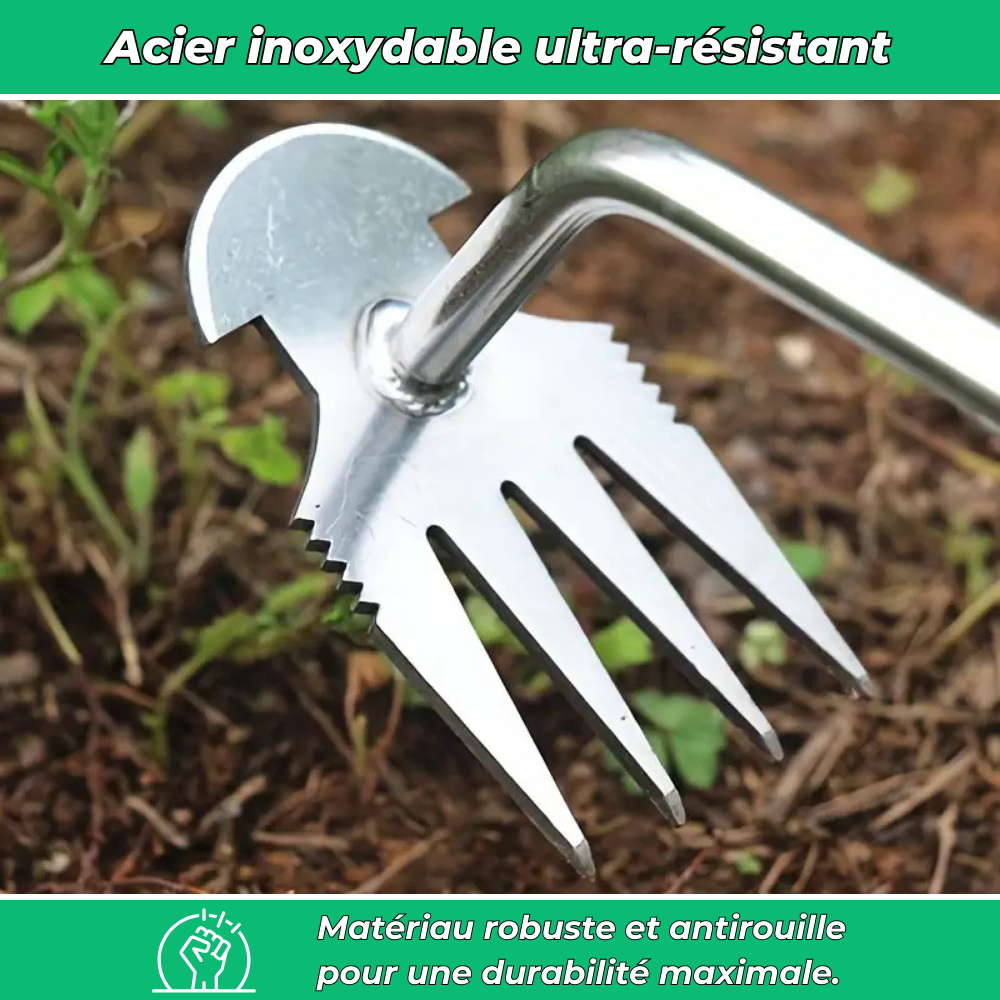 Râteau de Désherbage – Outil Multifonction pour Éliminer les Mauvaises Herbes efficacement