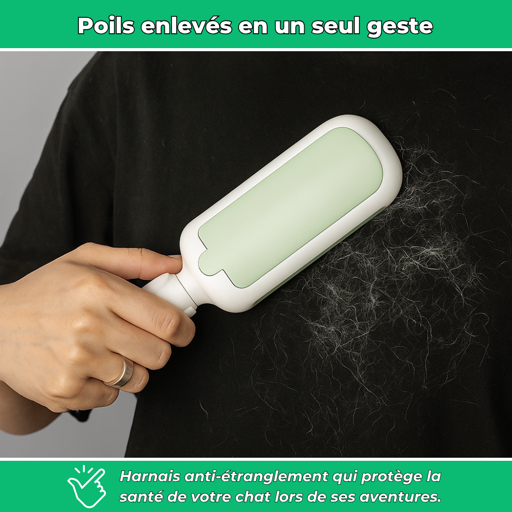 Rouleau RolliPet anti-poils d’animaux – Réutilisable et lavable pour textiles et meubles