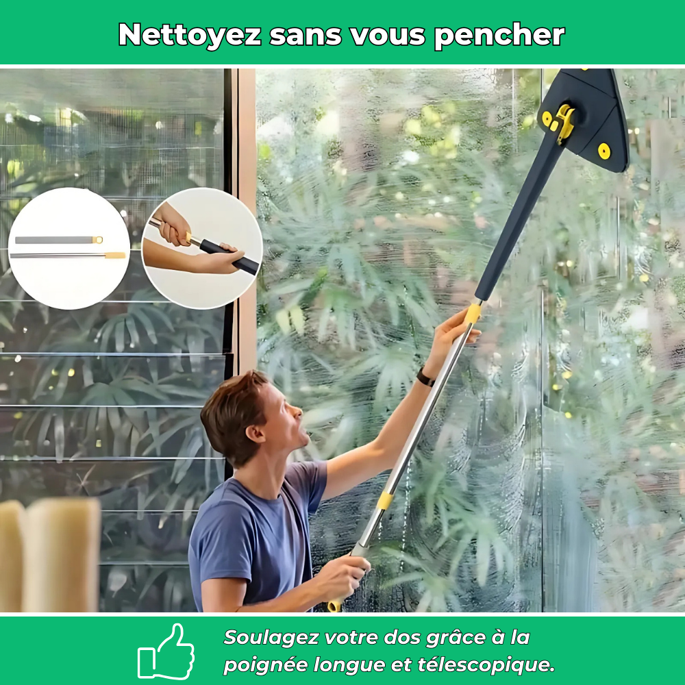 Clean'Mop | Vadrouille rotative 360° avec essorage mains libres