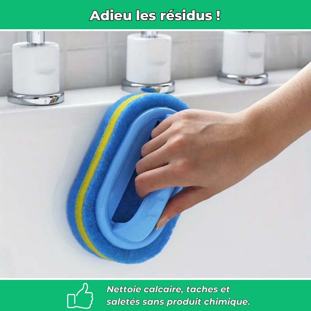 TotalClean – Éponge récurante anti-calcaire pour salle de bain et cuisine