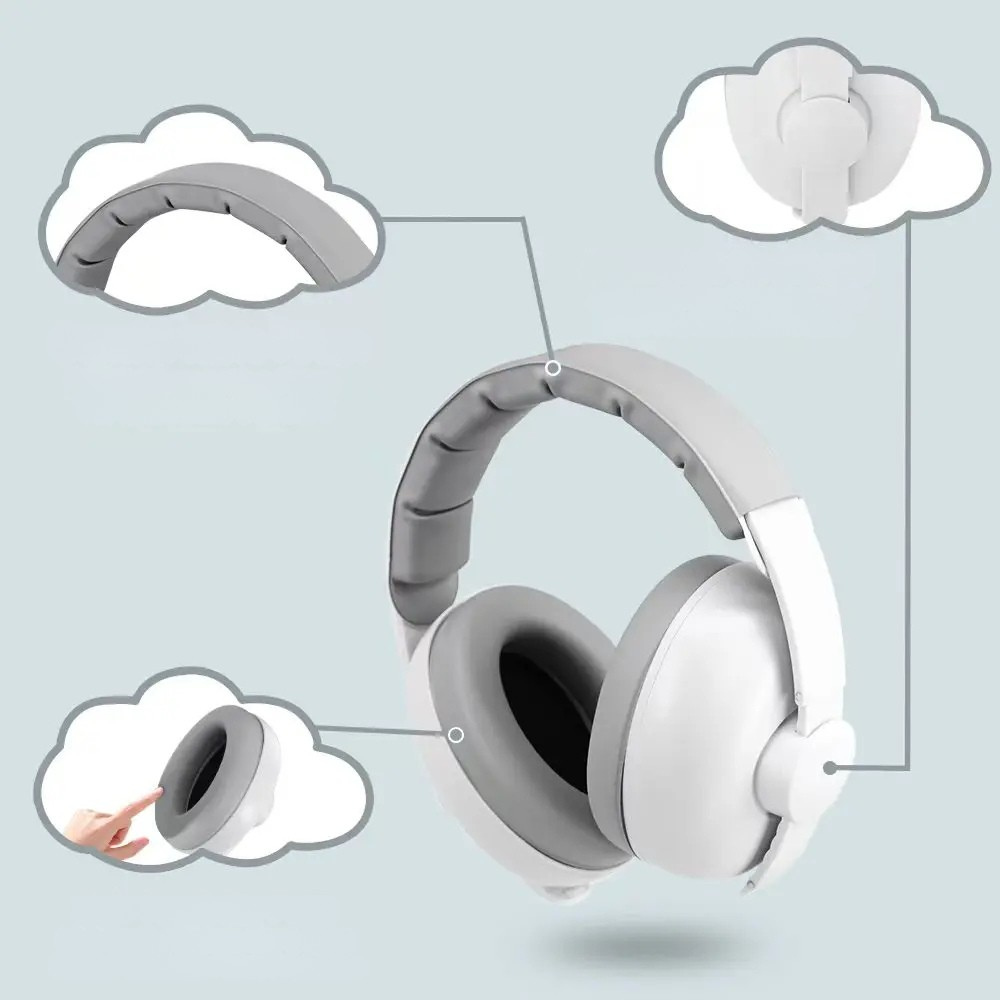 Baby Quiet™ | Casque anti-bruit pour bébé | Sommeil, Voyages, Protection auditive, Conception extensible