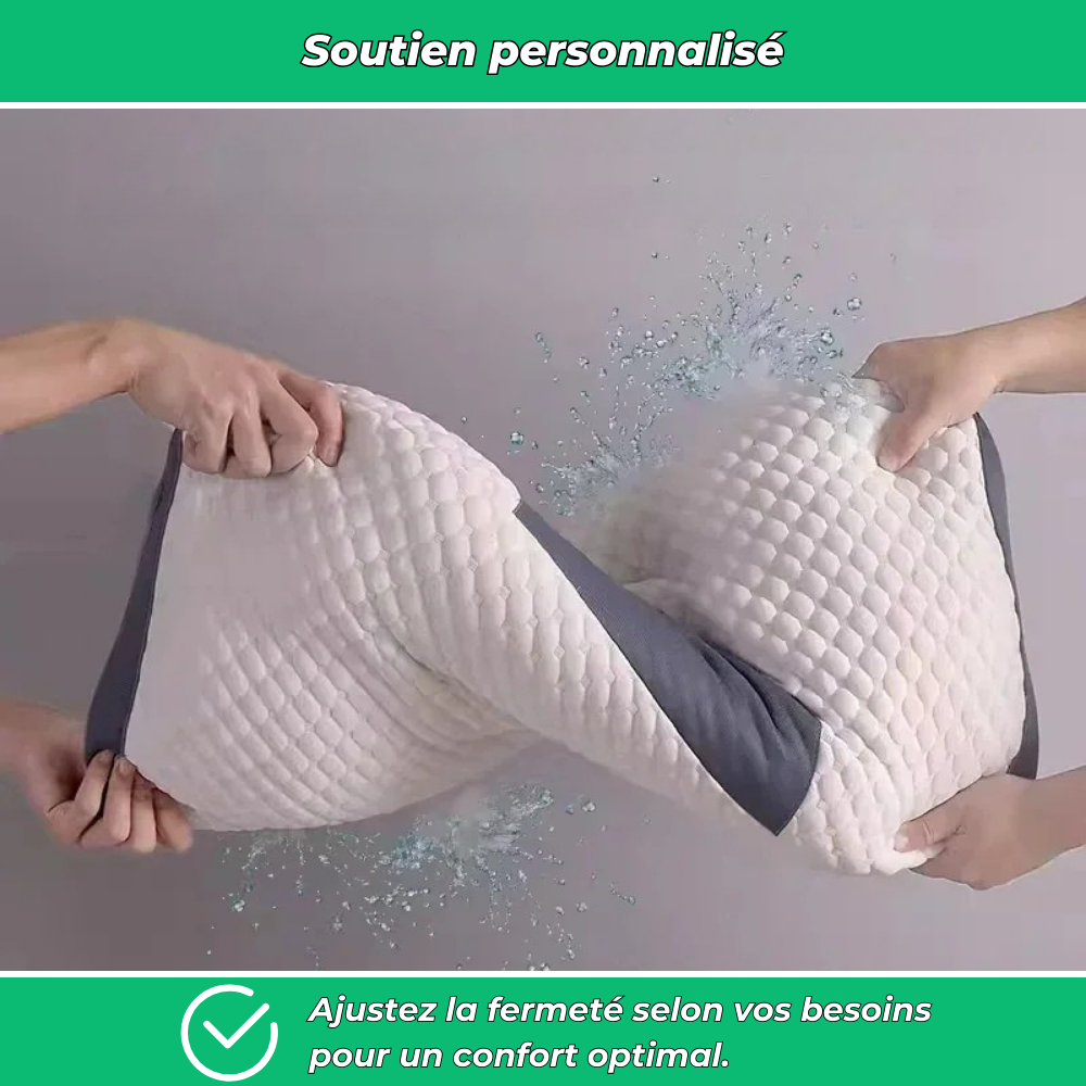 Sleep'Zen | Oreiller cervical réglable ergonomique | Confort & Soulagement du cou